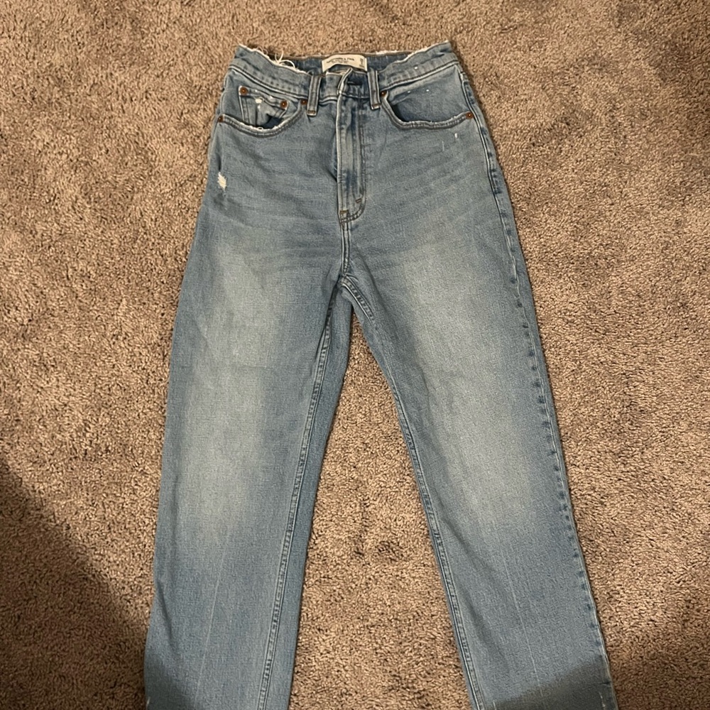 Abercrombie & Fitch Light Blue Straight Leg Jeans